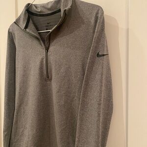 Nike Gray Dri-FIT Quarter-Zip Pullover